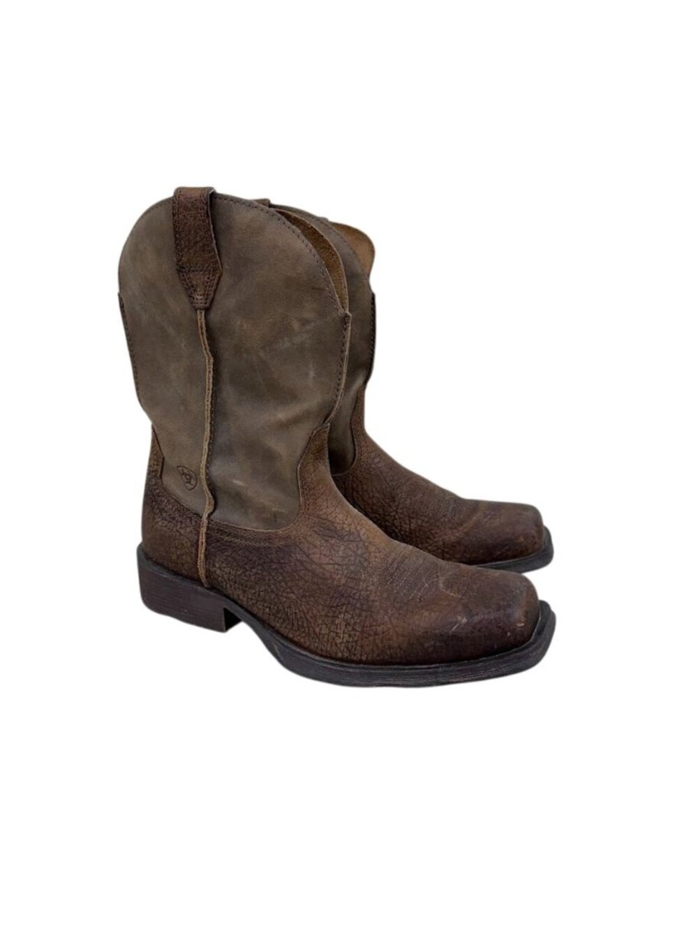 Ariat 10002317 Rambler Western Boots Square Toe Leather Pull On Mens size 10 D